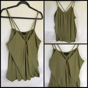XL Olive Strap Top